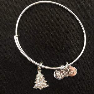 Alex & Ani Christmas Silver Bangle
